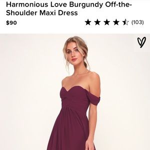 Lulu’s Burgundy Bridesmaids Dress